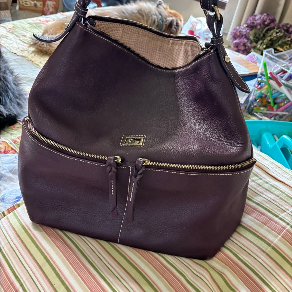 Dooney & Bourke Purple Shoulder Bag with Minimalist Design
